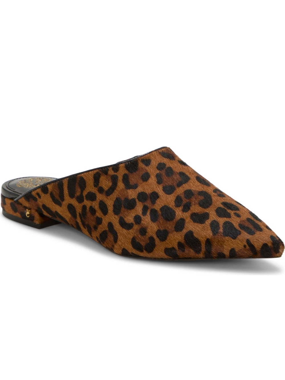 Sizes 5 To 9.5 Vince Camuto Genuine Calf Hair Leopard Print Pointed Toe Mule - Picture 11 of 11